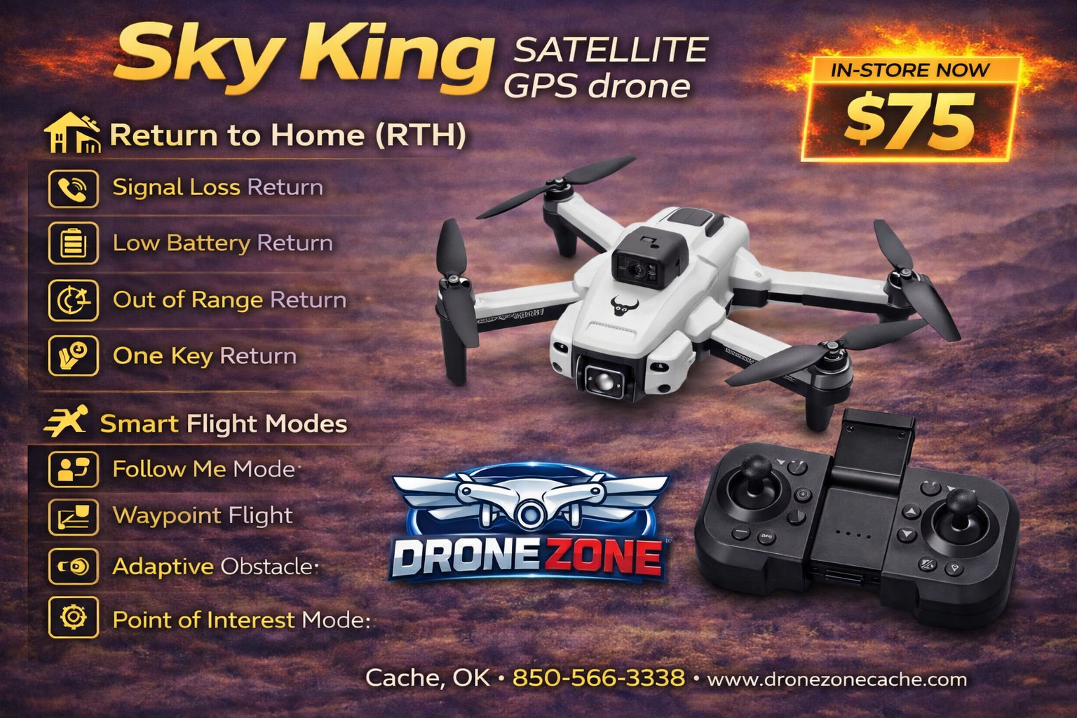 Sky King satellite GPS drone