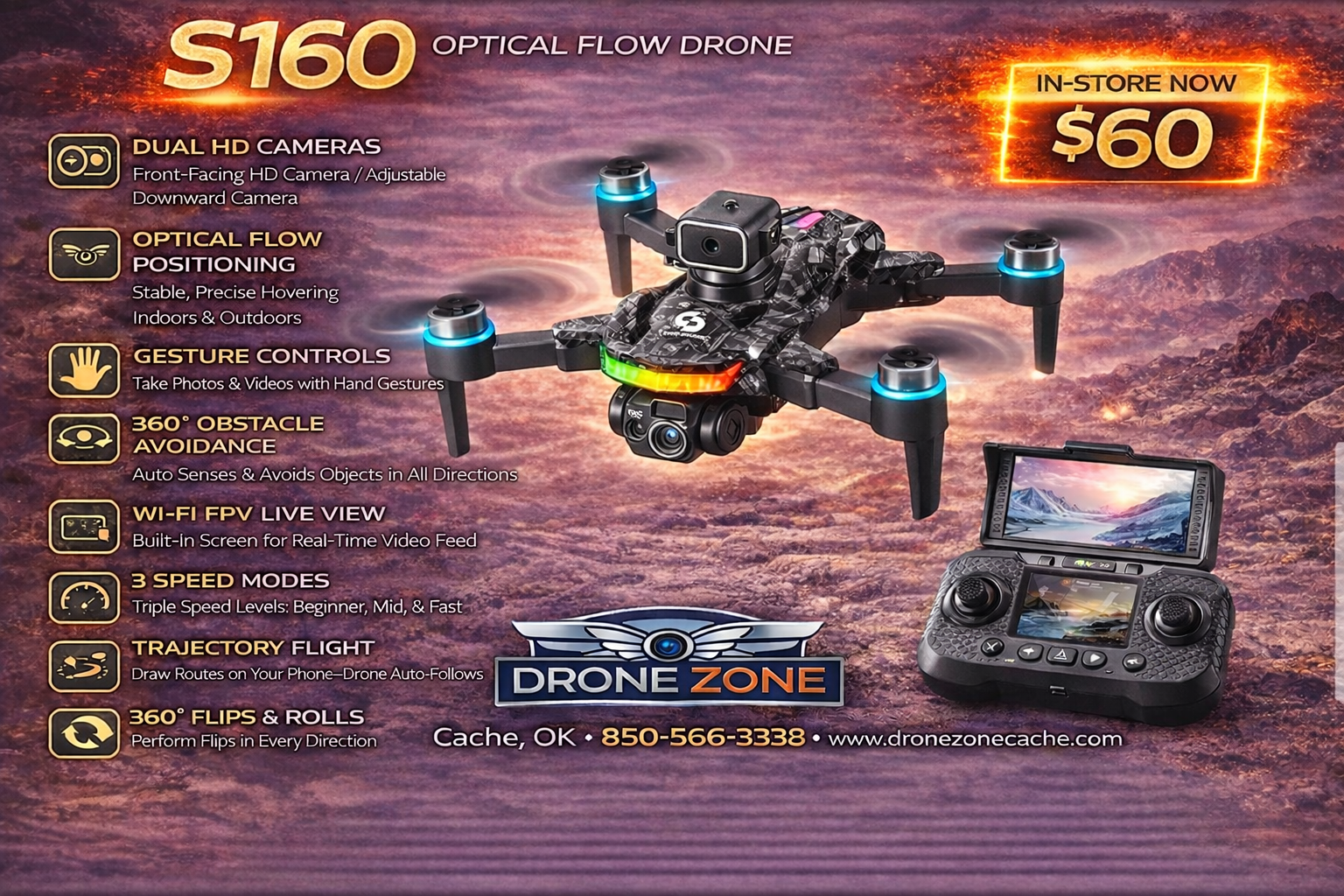 S160 Intermediate+ aerial drone w/ screen remote