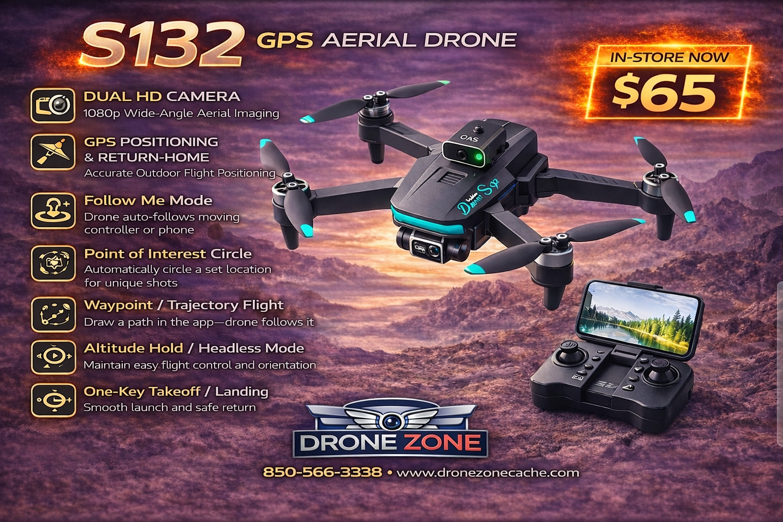 S132 GPS premium aerial drone