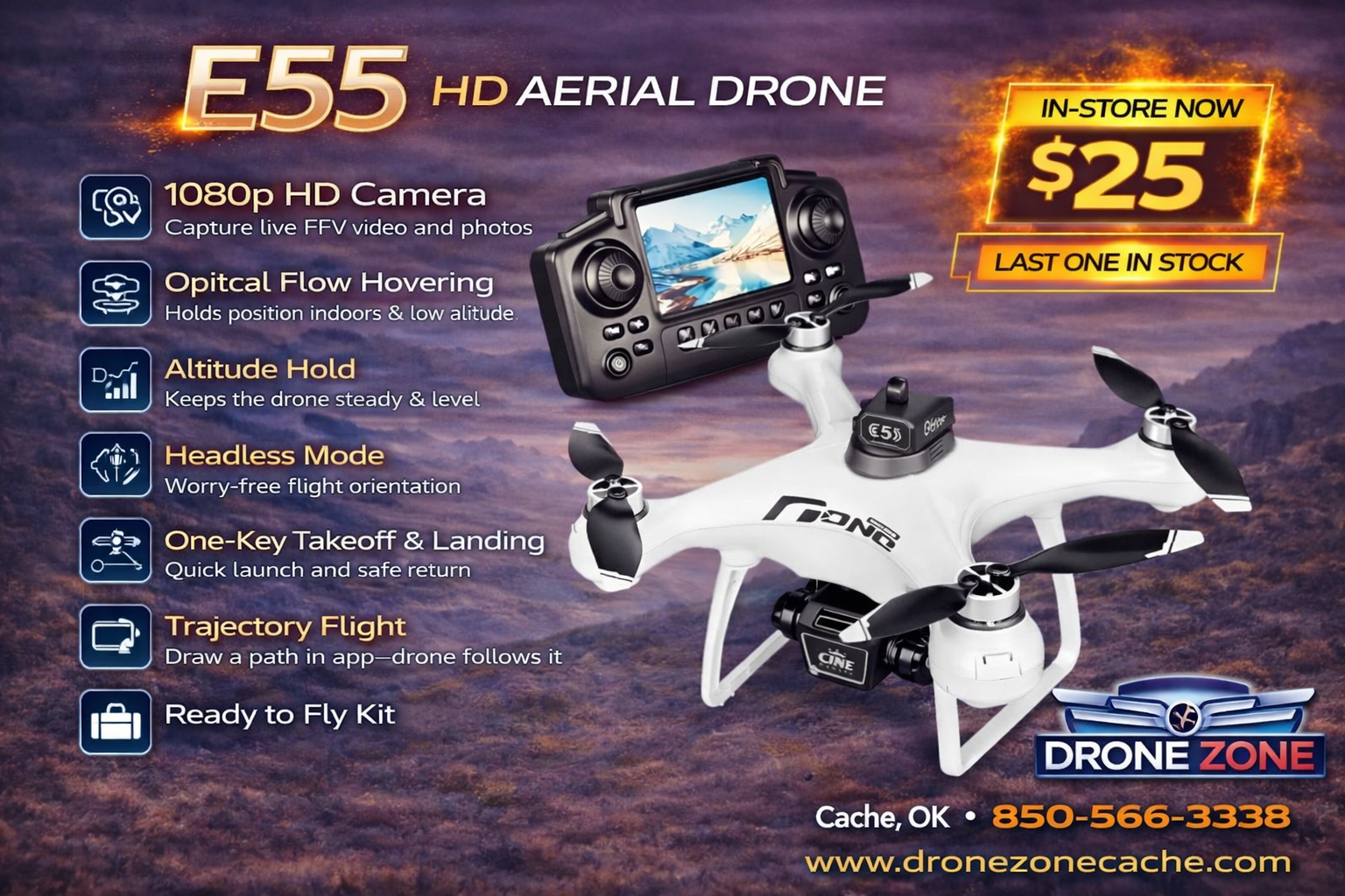 E55 aerial drone (Last 1 in stock)